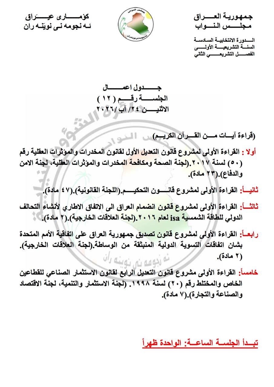 جدول برلماني مزدحم: 6 قوانين وحزم اتفاقيات على طاولة التشريع هذا الأسبوع