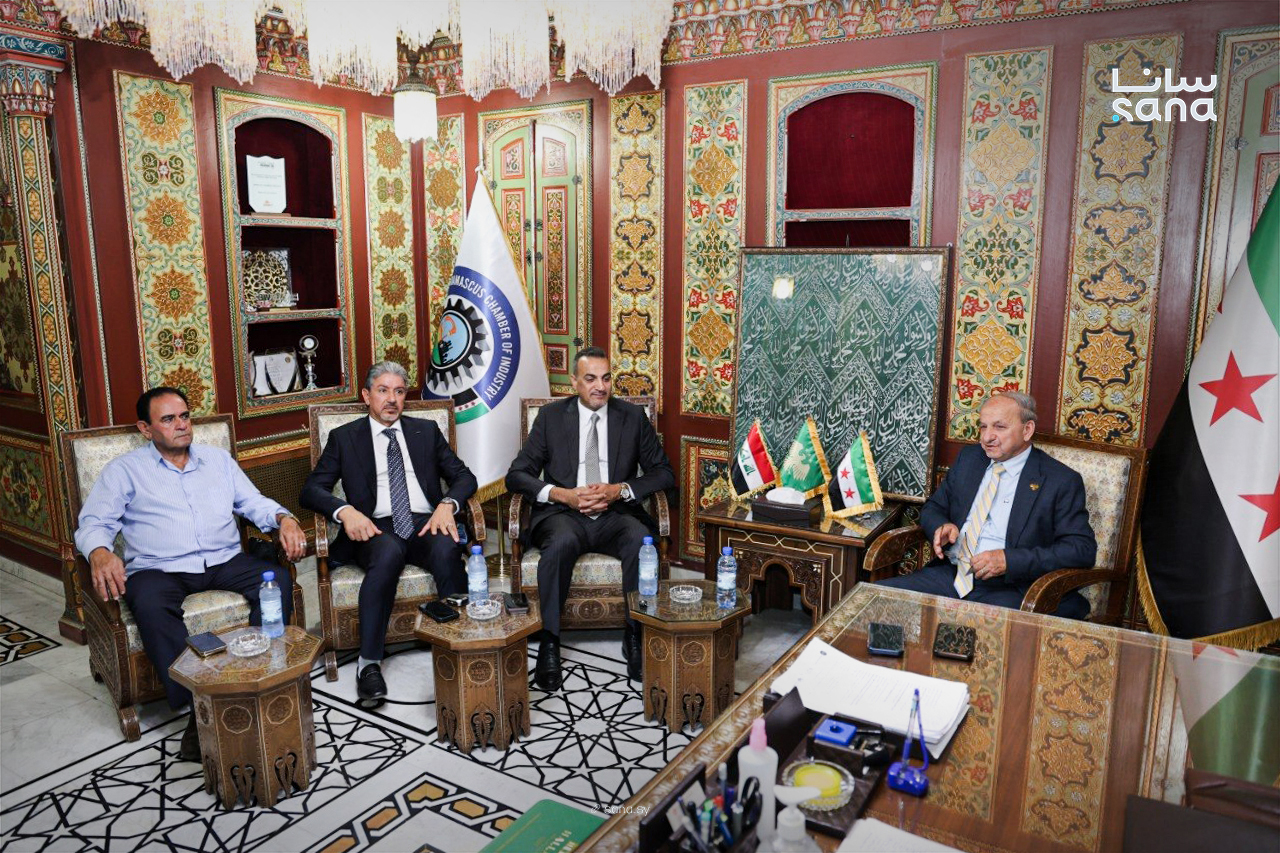 صناعة دمشق وريفها وتجارة بغداد تبحثان تعزيز التبادل التجاري وفتح أسواق جديدة